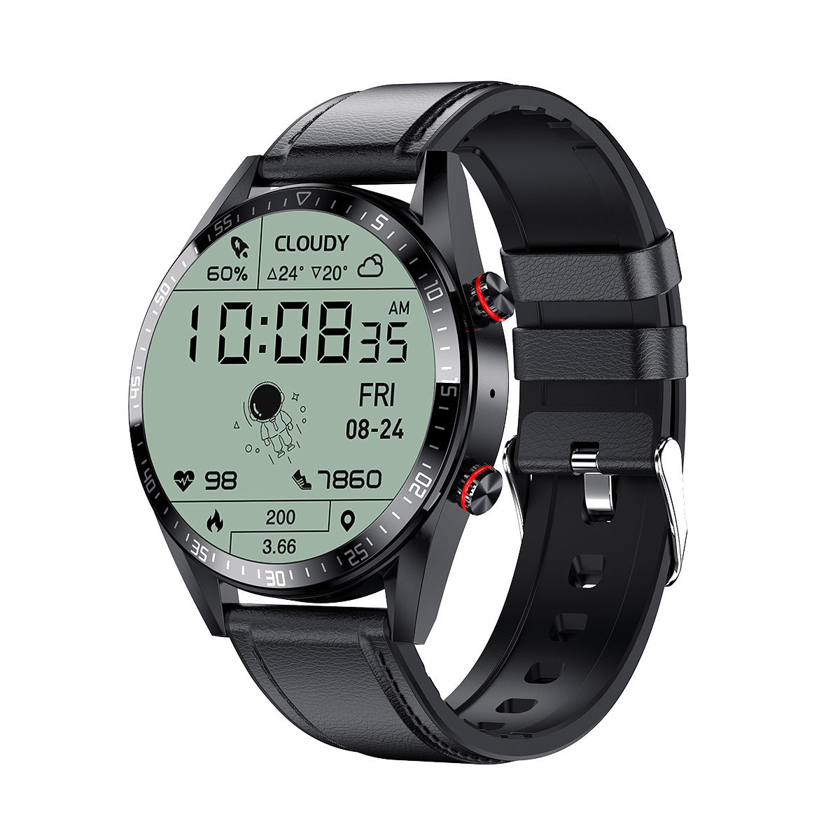 Luxury Stainless Steel Smartwatch – Bluetooth Call, Music, Fitness & Health Tracking