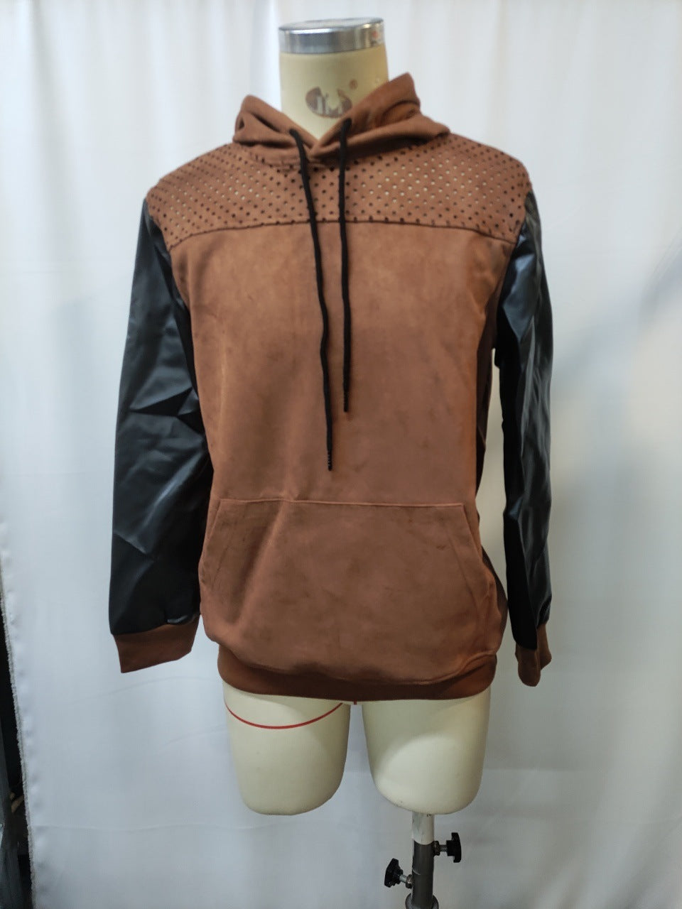 T&P Power Street Edition | Retro Leather Hooded Sweatshirt