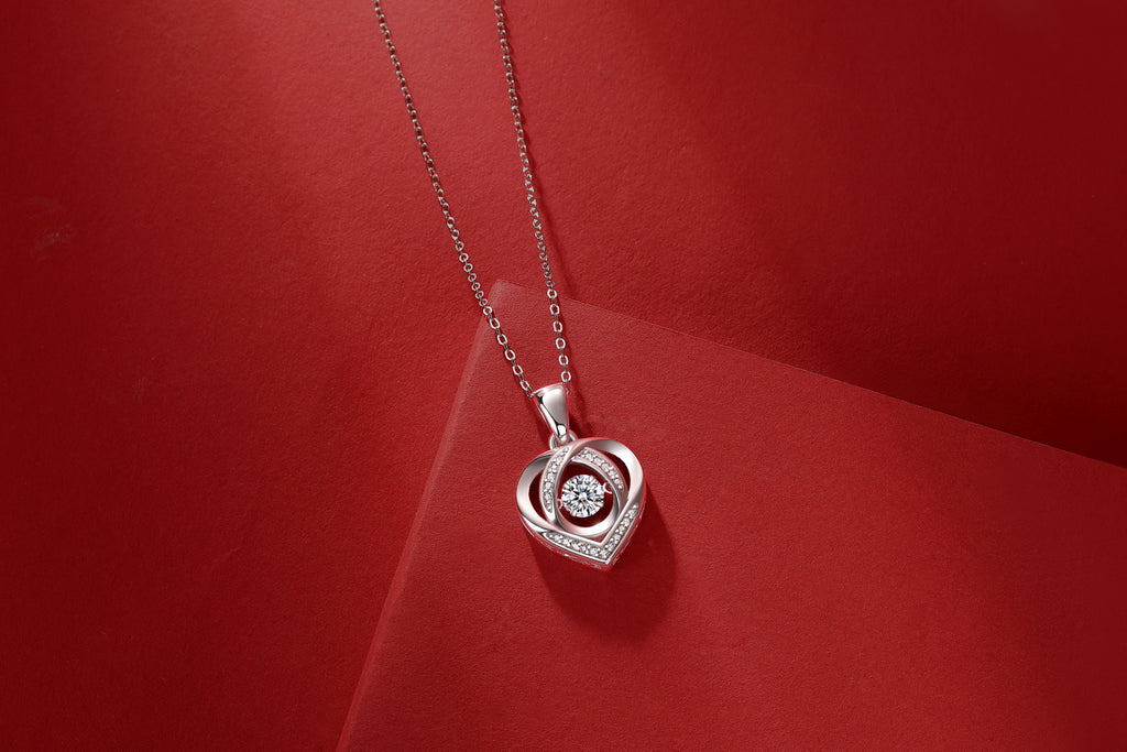 Heart of Love – Luxury Moissanite & Sterling Silver Pendant Necklace