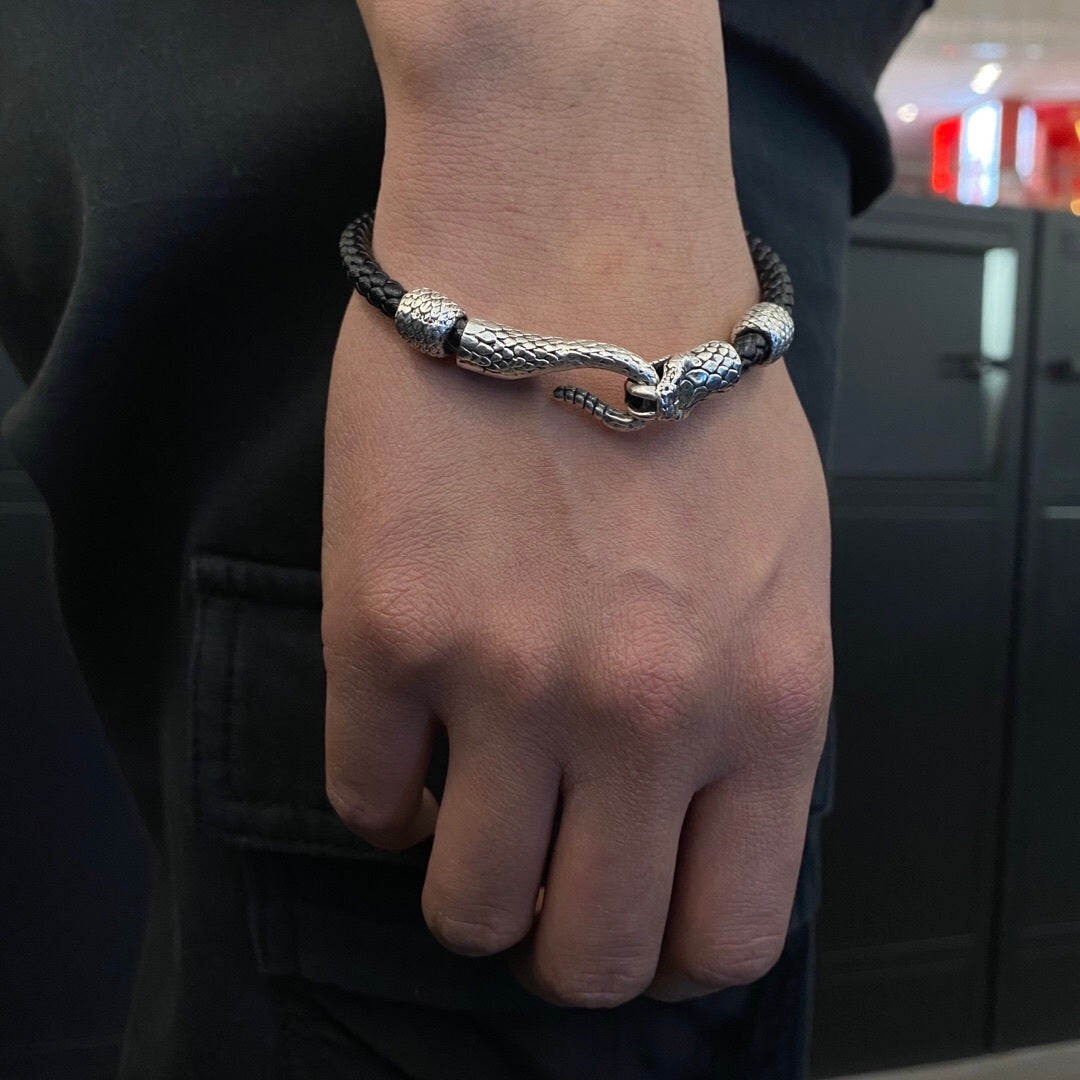 Luxury Snake Series Leather Bracelet – Exclusive Men’s Gift Edition