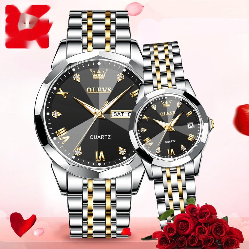 Couple Watches Set – Matching His & Hers Quartz Watches | Perfect Gift