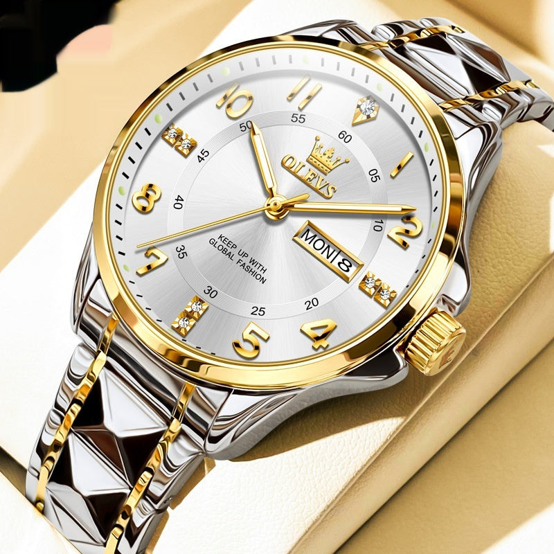 Quartz Couple’s Watch – Waterproof Luxury Casual Timepiece for Him & Her