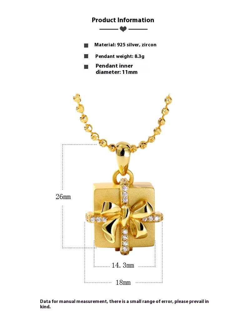 Gift Box Locket Necklace – Romantic Jewelry Keepsake for Valentine’s Day & Anniversaries