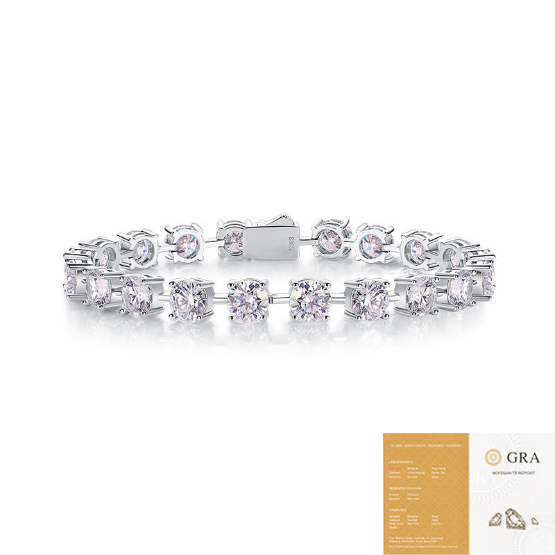 Luxury Moissanite Tennis Bracelet – 65mm 1 Carat Each Stone with Certificate