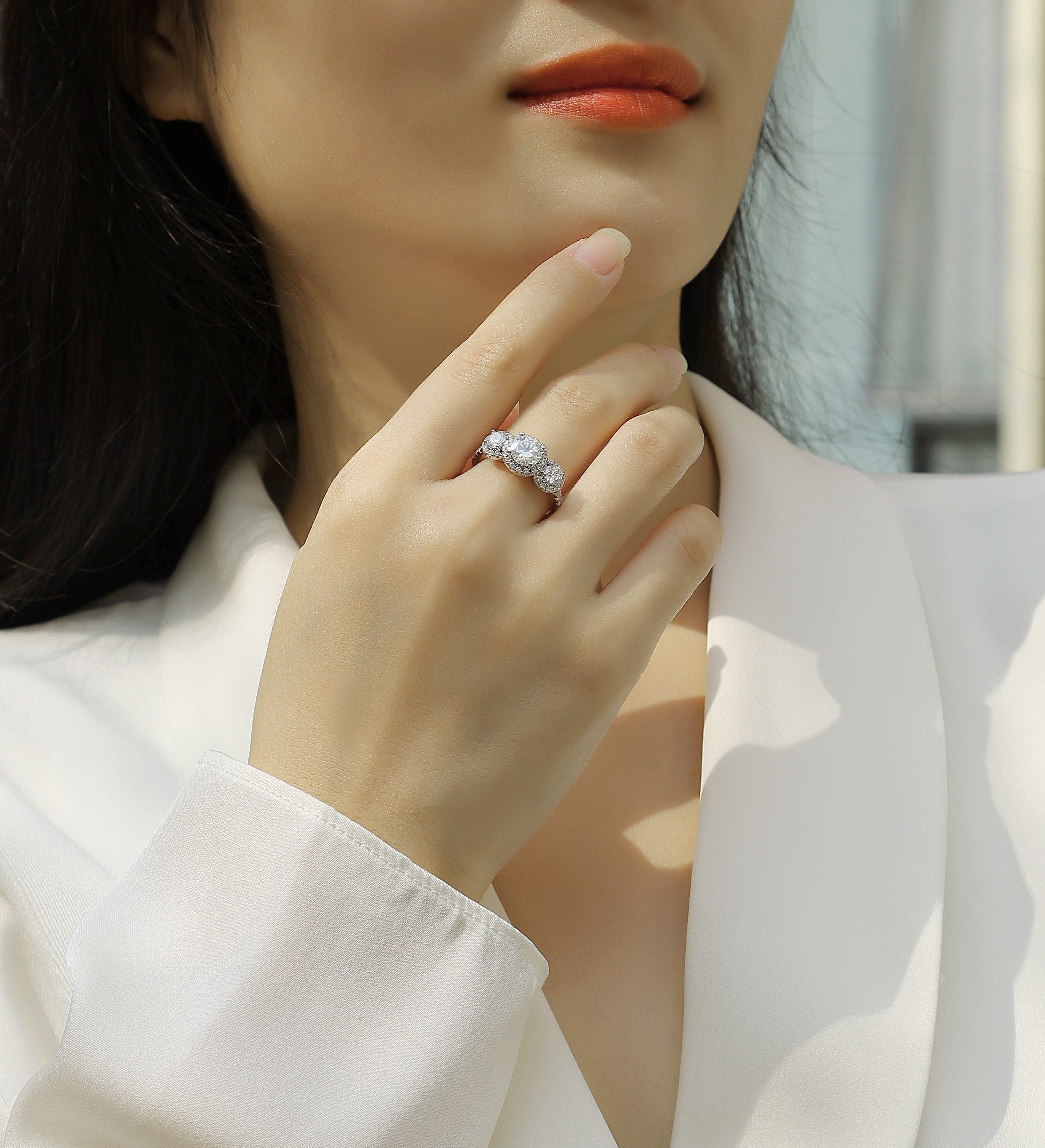 1 Carat Moissanite S925 Silver & Platinum Ring – Eternal Grace Edition | T&P Premium Collection