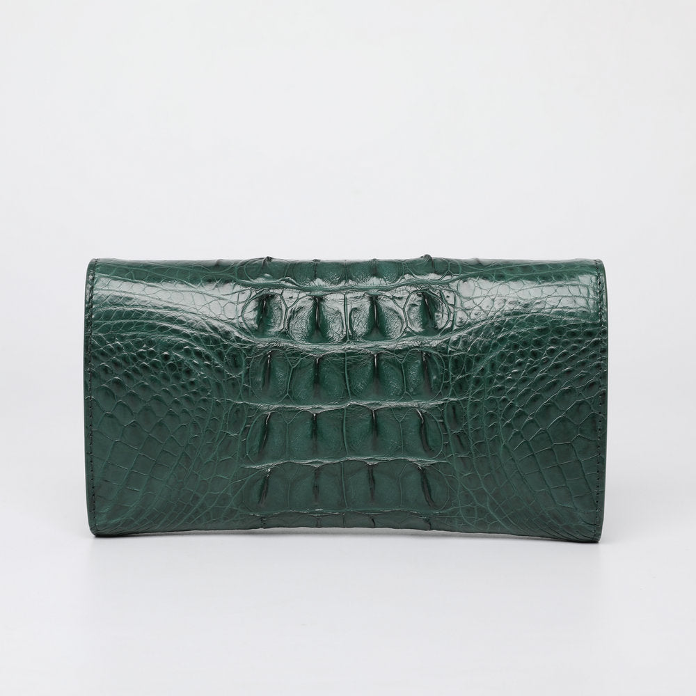 Luxury Women’s Crocodile Leather Clutch Wallet