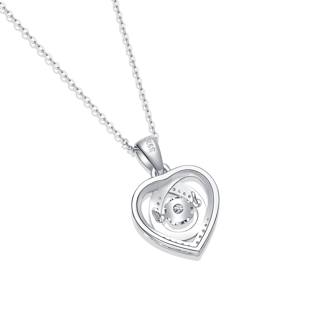 Heart of Love – Luxury Moissanite & Sterling Silver Pendant Necklace