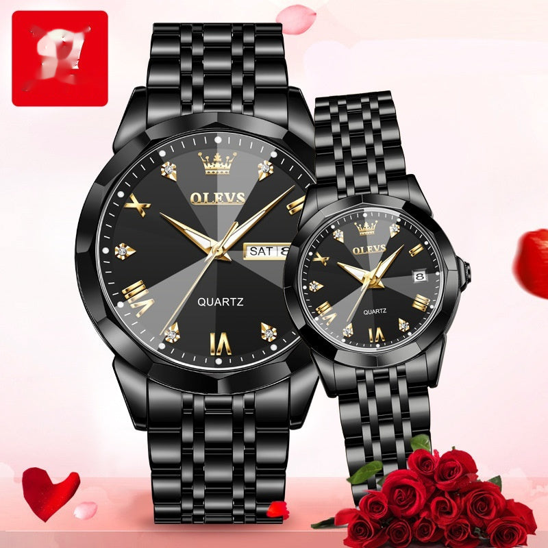 Couple Watches Set – Matching His & Hers Quartz Watches | Perfect Gift