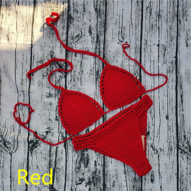 T&P BohoCrochet Push-Up Bikini – Handmade Beige Summer Swimwear