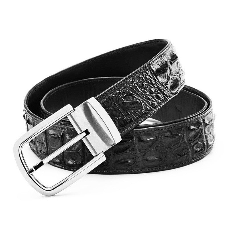 Business Casual Belt – Men’s Pin Buckle Leather Strap