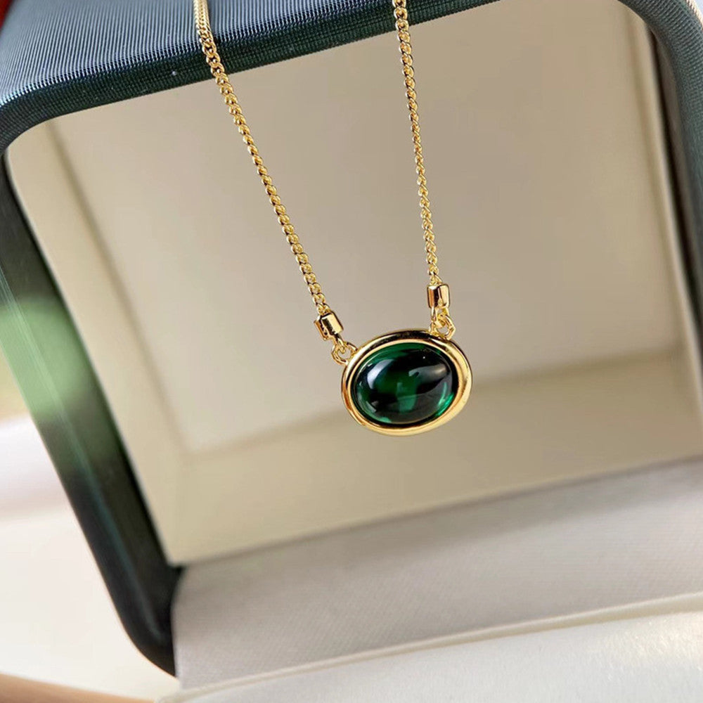 High-End Emerald Necklace – Golden Elegance Edition | T&P Elegant Gems