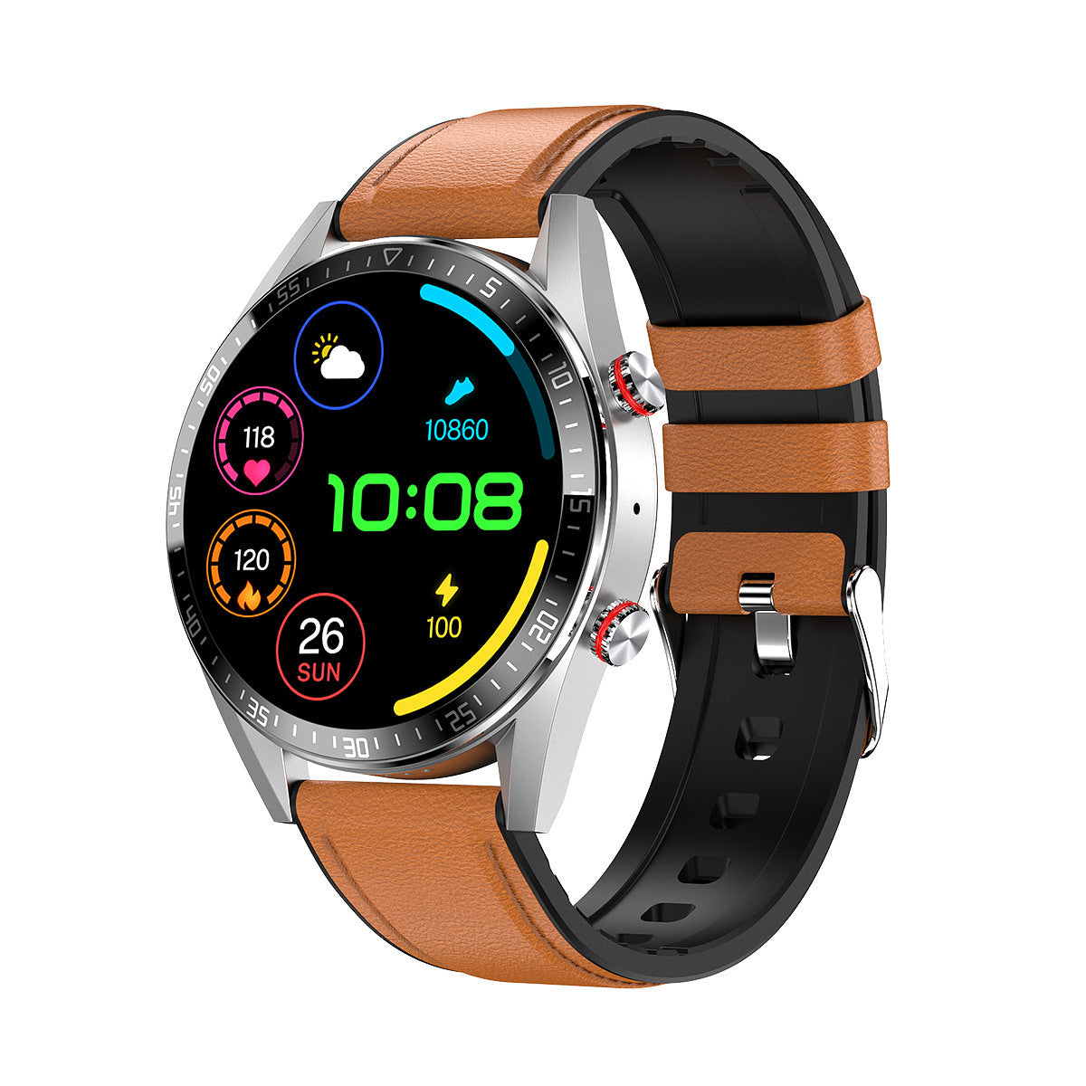 Luxury Stainless Steel Smartwatch – Bluetooth Call, Music, Fitness & Health Tracking
