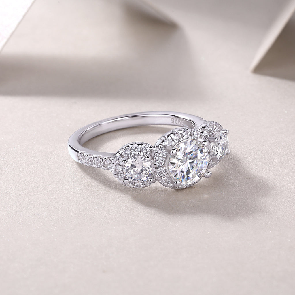 1 Carat Moissanite S925 Silver & Platinum Ring – Eternal Grace Edition | T&P Premium Collection