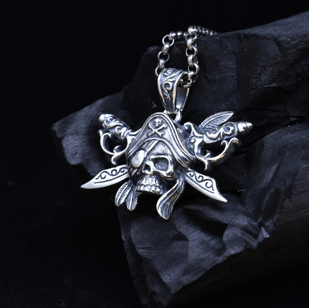 S925 Silver Skull Pendant – Dark Heritage Edition | T&P Men’s Collection