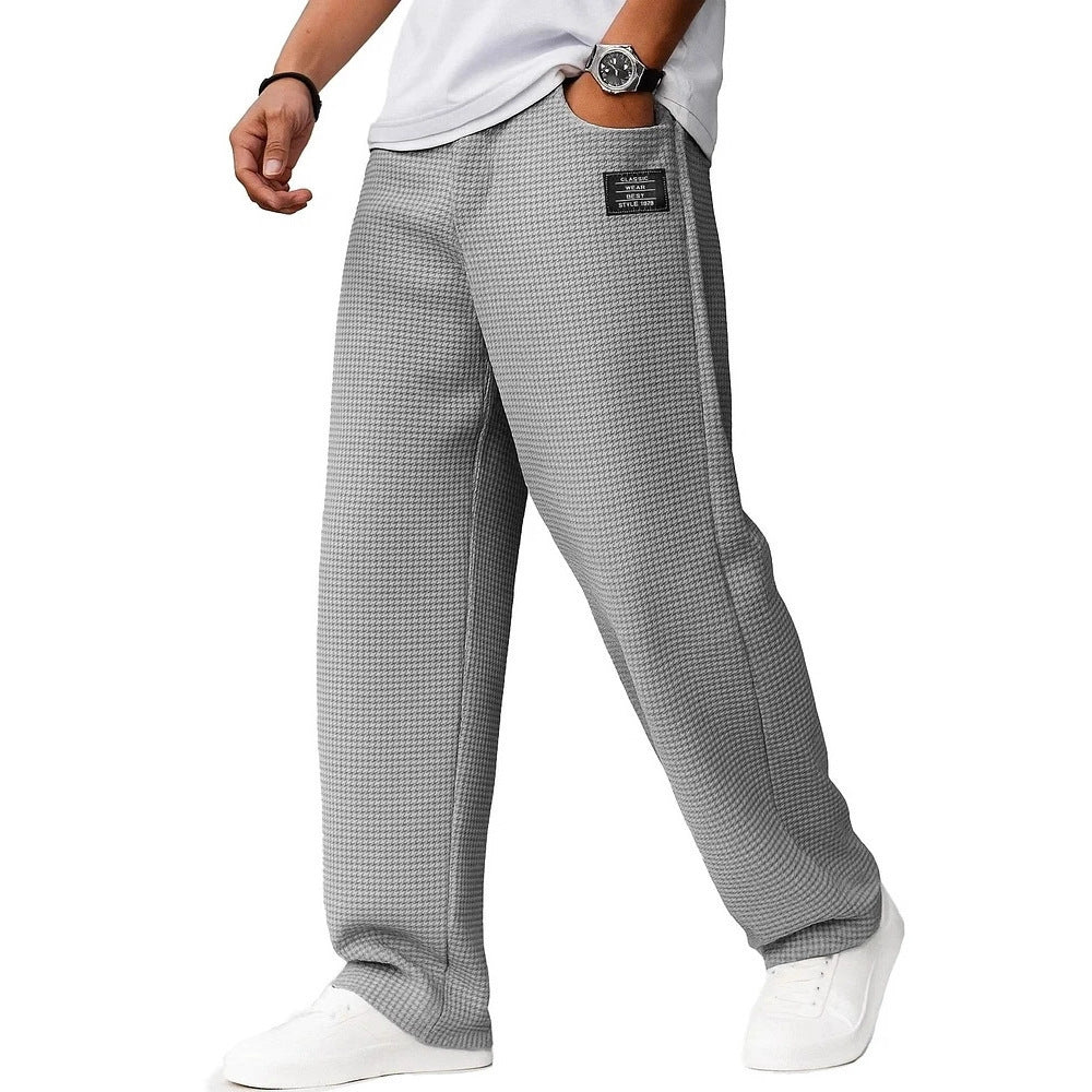 T&P Waffle Relax Pants | Men’s Straight-Leg Winter Casual Trousers