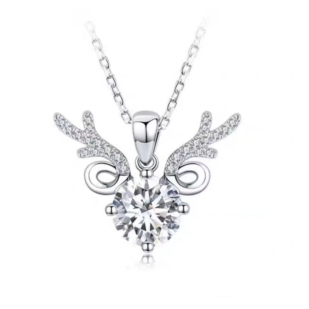 D-Color Moissanite Deer Pendant – Winter Elegance Edition | T&P Elegant Gems