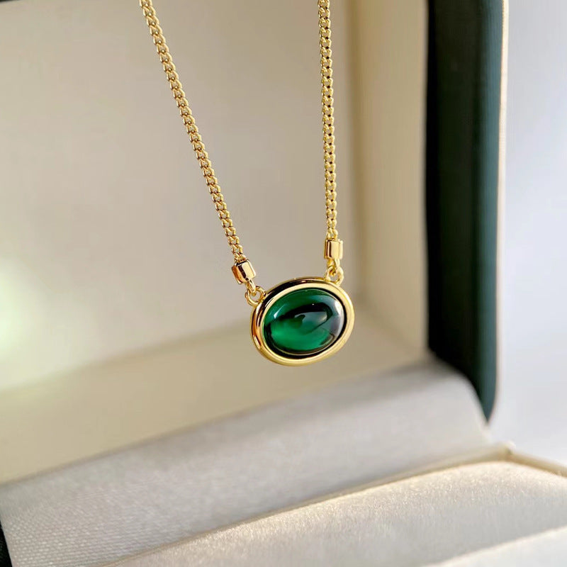 High-End Emerald Necklace – Golden Elegance Edition | T&P Elegant Gems