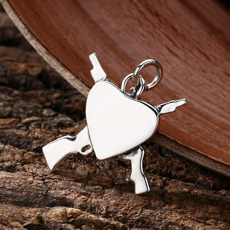 S925 Silver Dual Gun Pendant – Power & Heritage Edition | T&P Men’s Collection