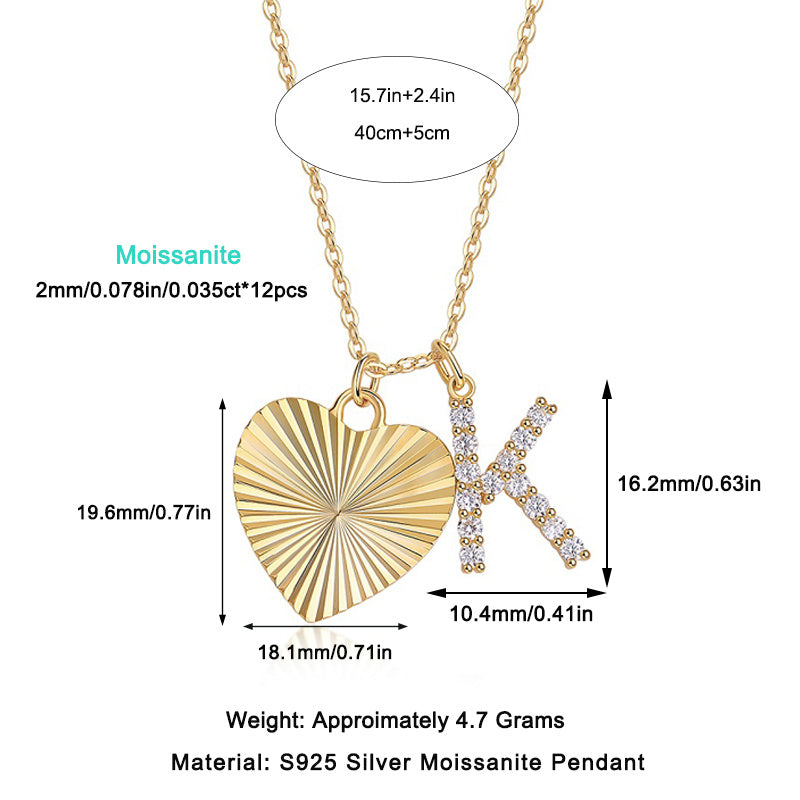 Heart Secret – Luxury Gold & Moissanite Pendant Necklace for Women
