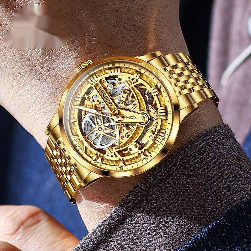 Luxury Automatic Mechanical Skeleton Watch – Men’s High-End Timepiece