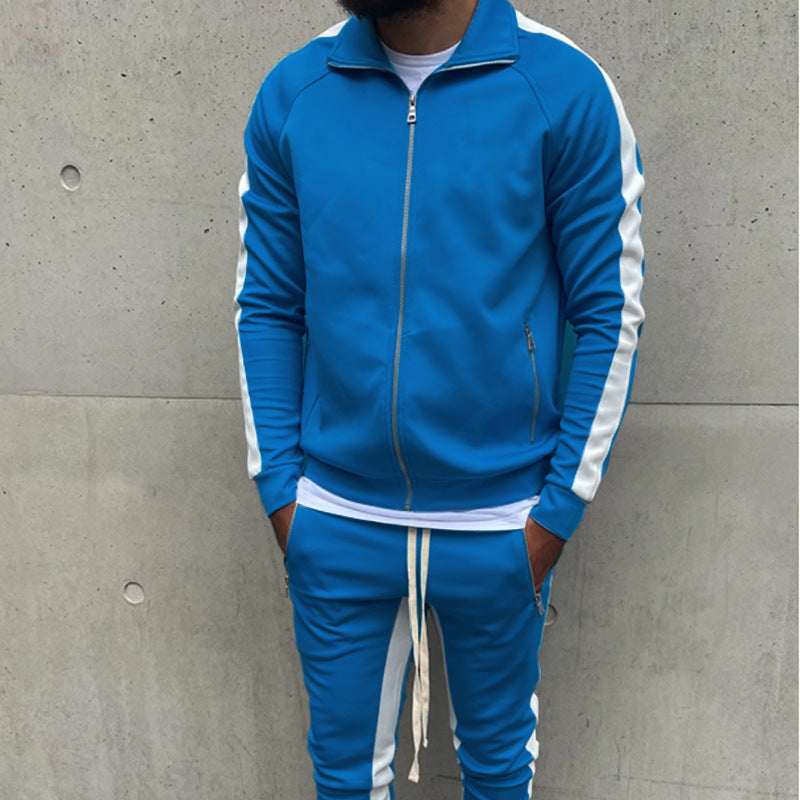 T&P WinterTrack Hoodie Set | Men’s Warm Sportswear Set with Stripe Design