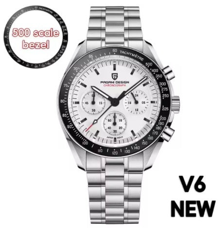 Luxury Multi-Function Black & Silver Men’s Watch – Waterproof Quartz Calendar Timepiece