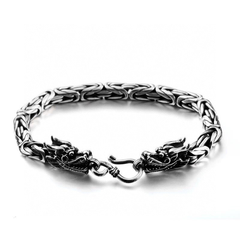 925 Silver Dragon Head Bracelet – Symbol of Strength & Protection | T&P Men’s Vault