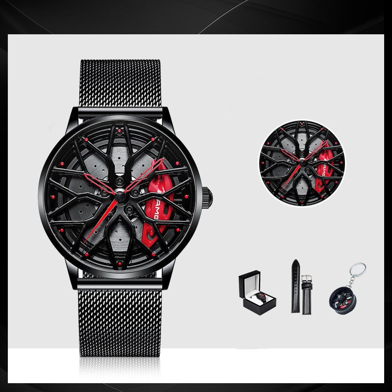 Luxury Skeleton Forged Caliper AMG488 Wheel Watch – Men’s Motorsport Inspired Timepiece