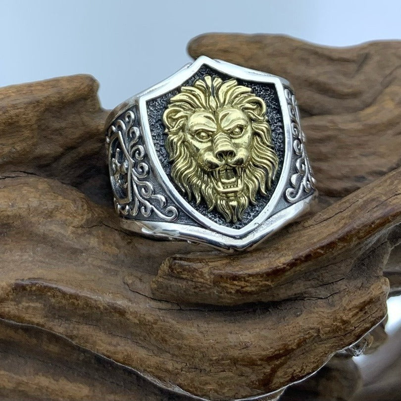 925 Silver Lion Crest Ring – Royal Power Emblem for Men | T&P Men’s Vault