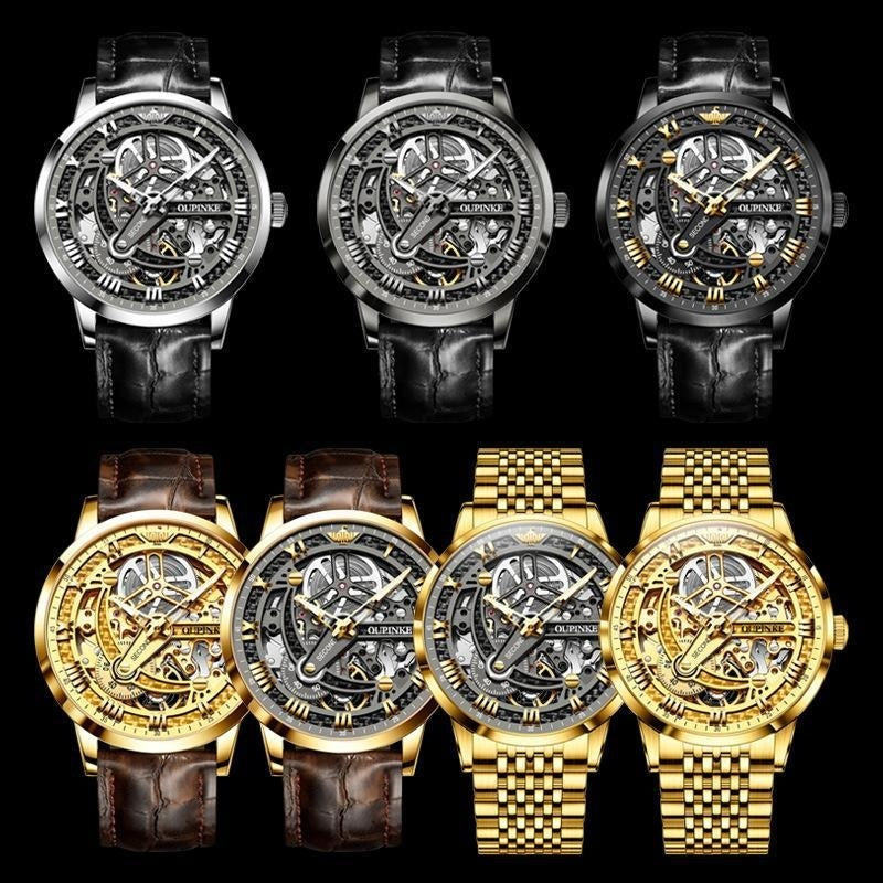 Luxury Automatic Mechanical Skeleton Watch – Men’s High-End Timepiece
