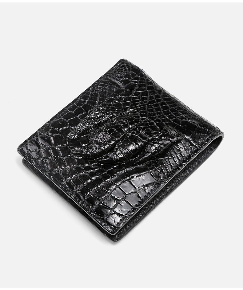 Men’s Real Leather Wallet – Crocodile Pattern | Short Version